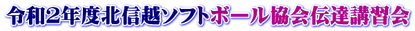 令和２年度北信越ソフトボール協会伝達講習会
